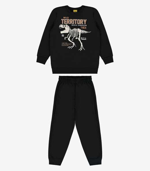 Image_Conjunto Infantil Blusão Com Calça Rovi Kids Preto