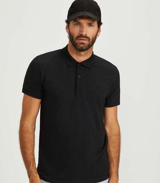 Camisa Polo Básica MMT Preto