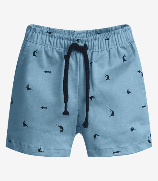 Conjunto Infantil Camiseta Com Bermuda Trick Nick Azul