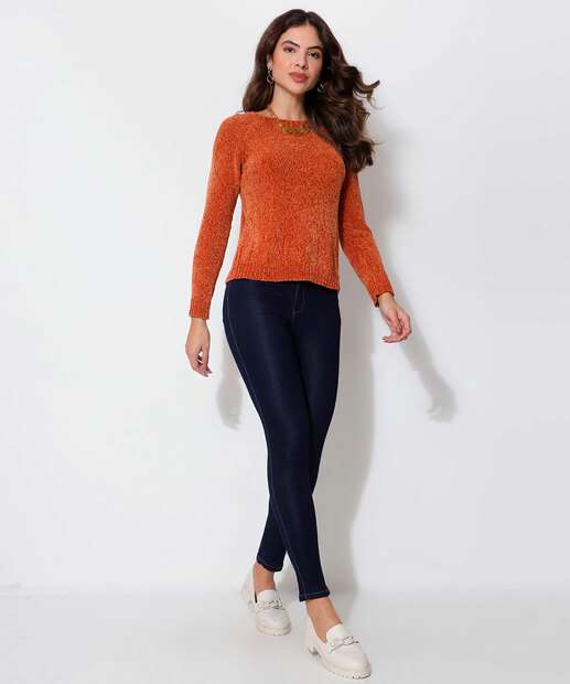 Calça Jeans Cigarrete Feminina Bolsos Jezzian  