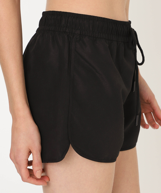 Short Feminino Fitness Amarração Marisa Preto