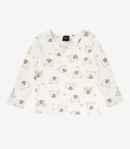 Pijama Infantil Estampado Select Bege