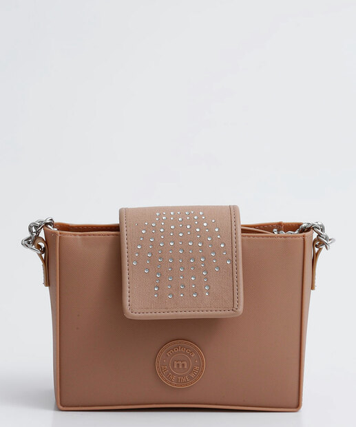 Bolsa Transversal Crossbody Feminina Strass Moleca