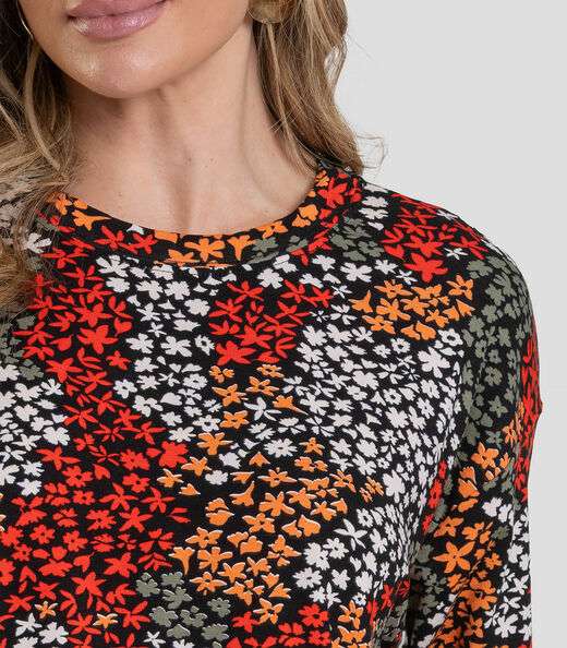 Blusa Feminina Manga Curta Select Laranja