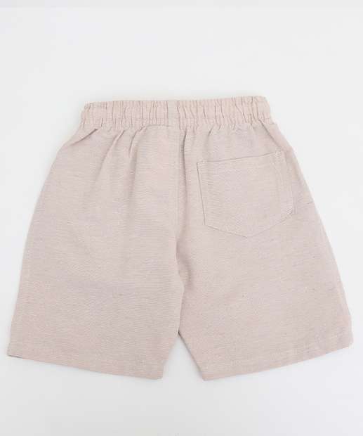 Bermuda Infantil Textura MR Tam 1 a 3 Caqui