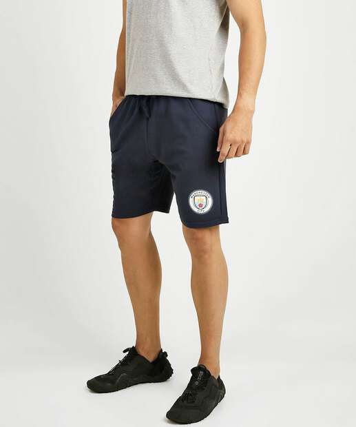 Bermuda Masculina Moletom Bolsos Time Manchester City