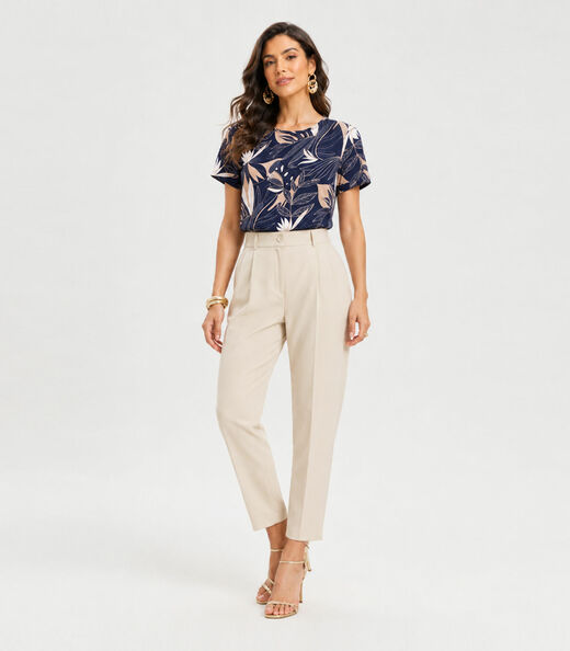 Blusa Feminina Estampada Infinita Cor Azul