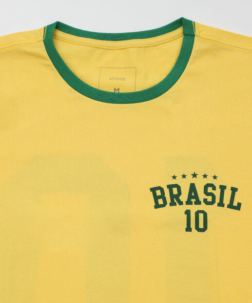 Camiseta Masculina Copa Do Brasil Marisa Amarelo