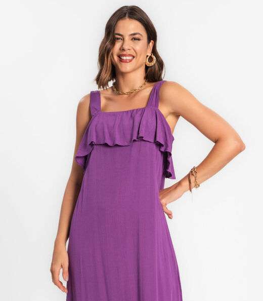 Vestido Adulto Midi Style Box Roxo