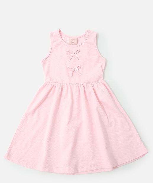 Image_Vestido Infantil Textura Laços Marisa Tam 1 a 3 Rosa