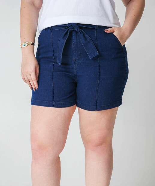 Shorts Plus Size Feminino Jeans Marisa