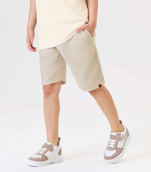 Conjunto Infantil Camiseta Com Bermuda Trick Nick Bege