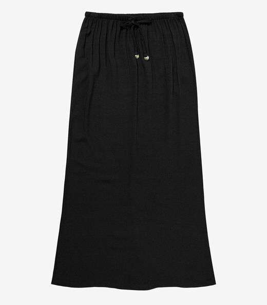 Saia Midi Feminina em Twill Cey Rovitex Preto