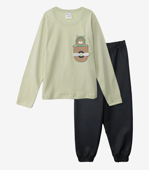 Conjunto Infantil Menino Meia Estação Keki Boys Bege