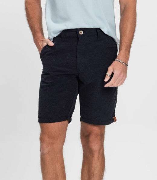Bermuda Maculina Sarja Com Bolsos Shift Preto