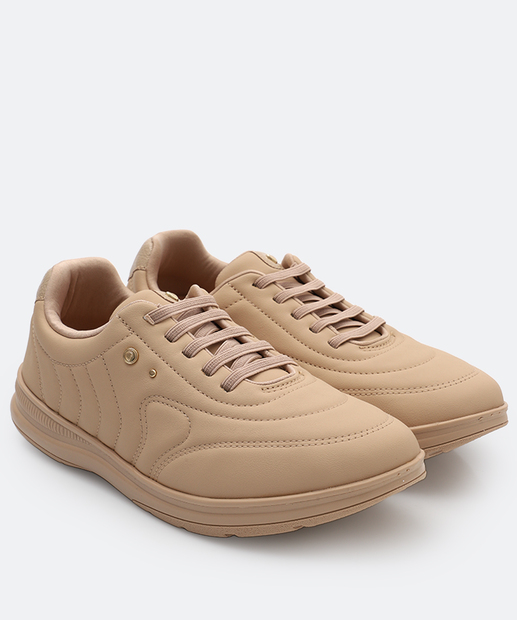 Tênis Casual Feminino Comfortflex Bege