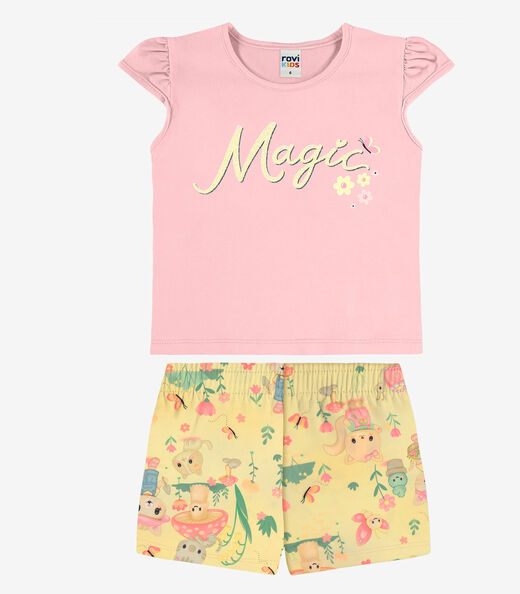 Image_Conjunto Infantil Blusa Com Shorts Rovi Kids Rosa
