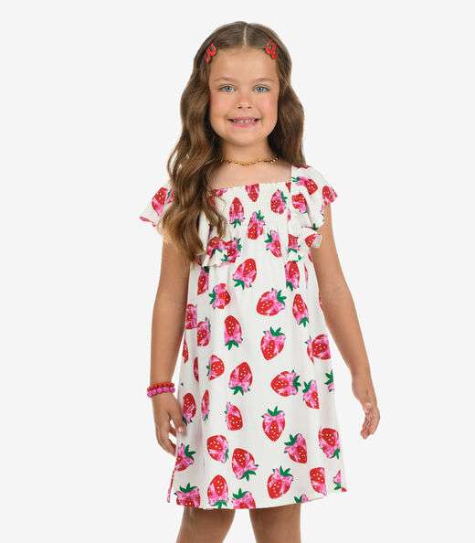 Image_Vestido em Meia Malha Menina Rovi Kids Bege