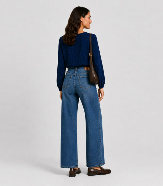 Blusão Feminino Com Elástico No Punho Infinita Cor Azul