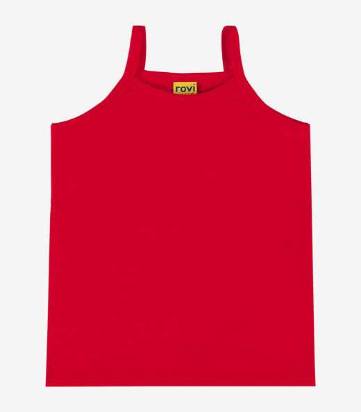 Regata De Alça Infantil Feminina Rovi Kids Vermelho