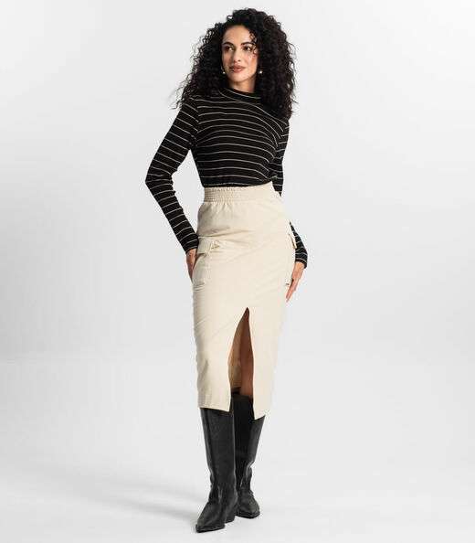 Blusa Manga Longa Feminina Rovitex Preto