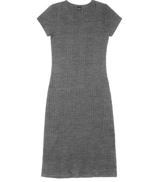 Vestido Feminino Midi Básico Rovitex Cinza