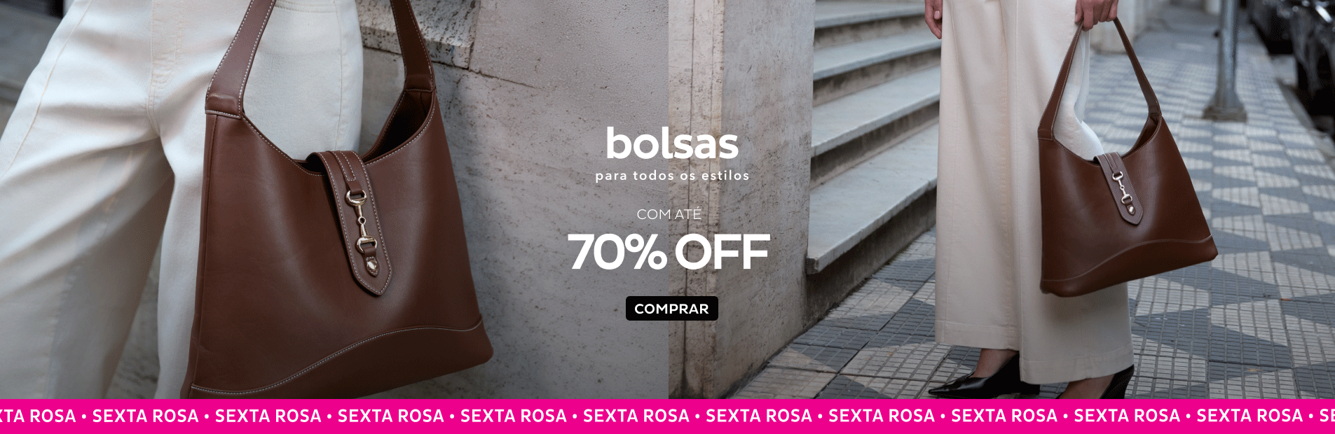 Bolsas com até 70% OFF Bolsas com até 70% OFF