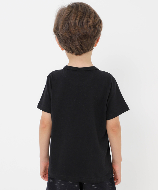 Camiseta Infantil Homem Aranha Tam 4 a 10 Preto