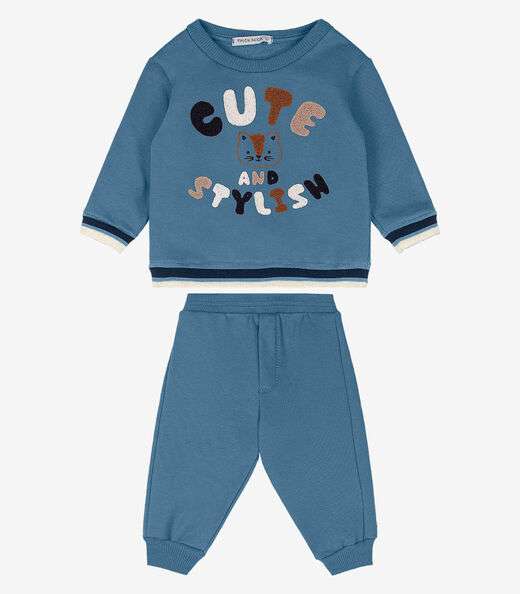 Image_Conjunto Infantil Blusão Com Calça Trick Nick Azul