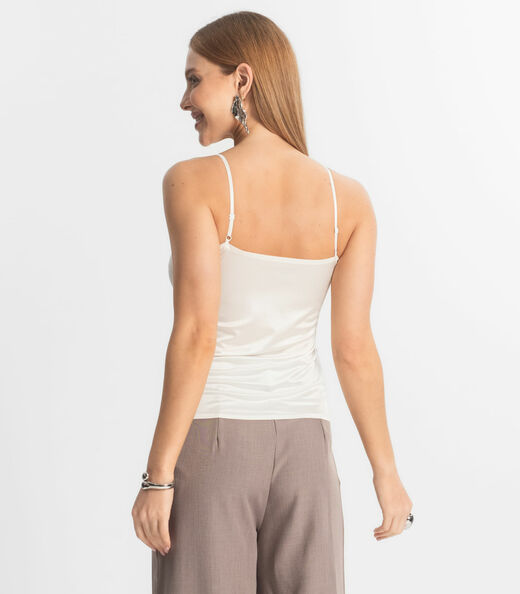 Regata Feminina Em Poliamida Sem Costura Select Branco