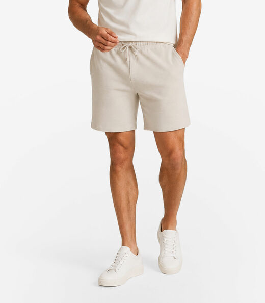 Bermuda Masculina Moletinho Gorgurinho Diametro Bege