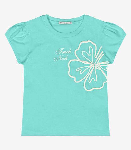Image_Blusa Manga Curta Infantil Feminina Trick Nick Azul