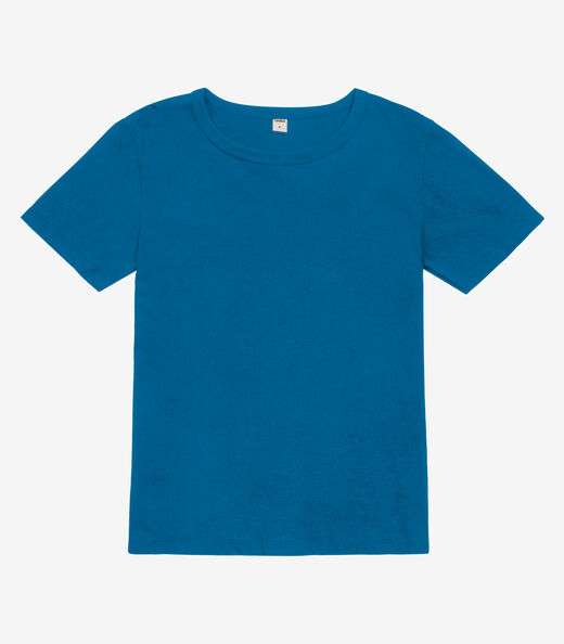 Blusa Básica Feminina Meia Malha Rovitex Azul