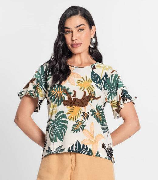 Blusa Feminina Liganete Infinita Cor Bege