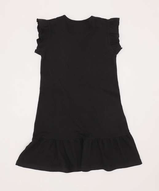 Vestido Infantil Babado Hello Kitty Sanrio Tam 4 a 10
