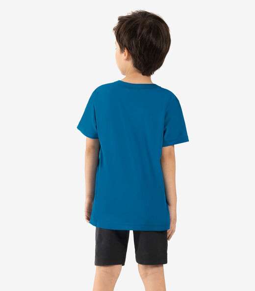 Conjunto Infantil Camiseta Com Bermuda Rovi kids Azul