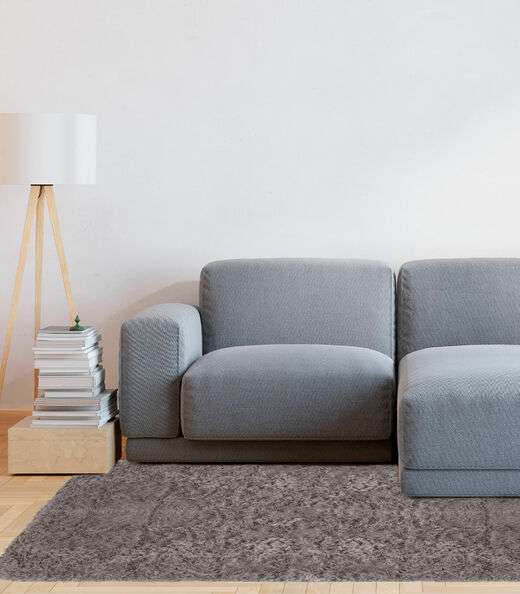 Tapete Felpudo 100 cm x 140 cm Infinita Cor Marrom