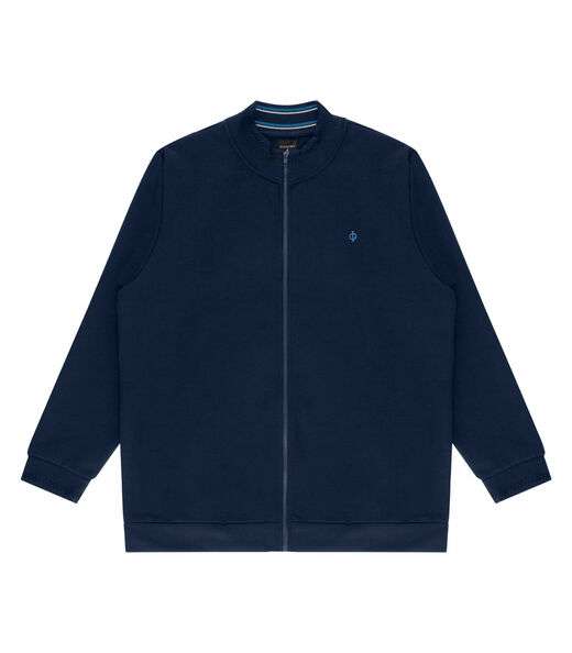 Jaqueta Masculina Plus Size Moletom Diametro Azul