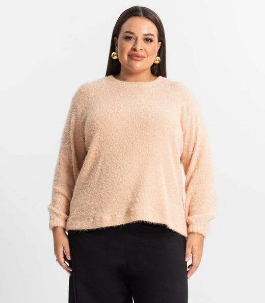 Image_Blusão Feminino Plus Size Secret Glam Rosa