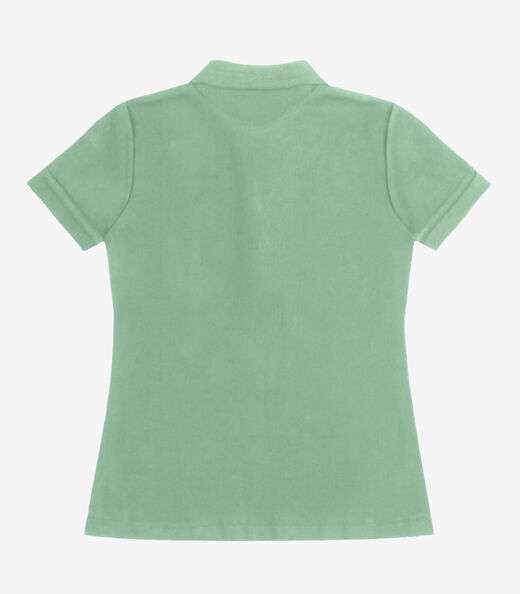 Polo Feminina Piquet Básica Select Verde