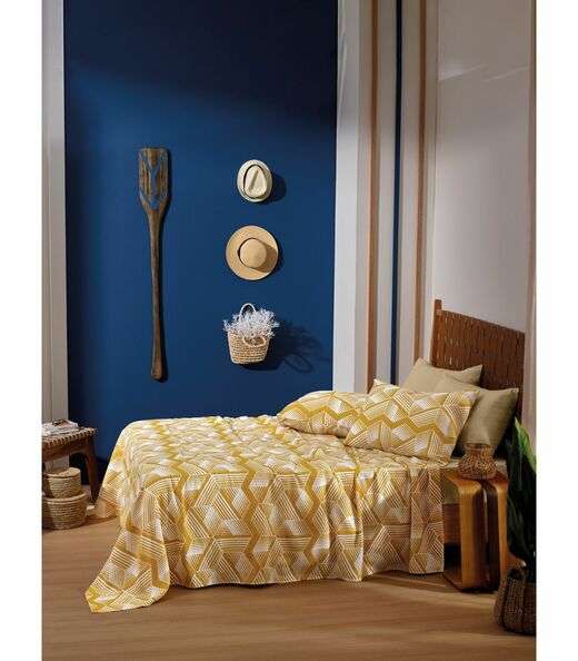 Colcha Allegro Casal Full Teka Amarelo