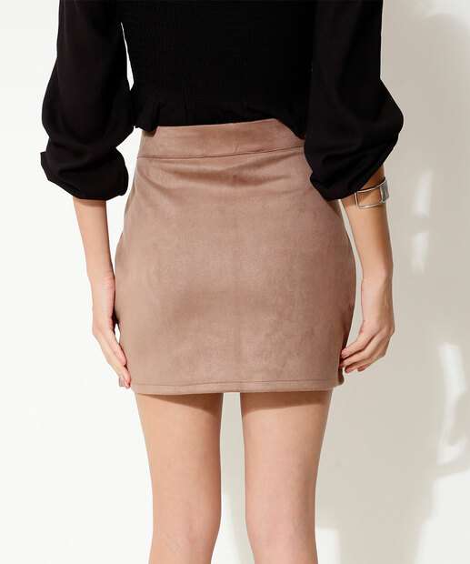 Saia Feminina Suede Marisa
