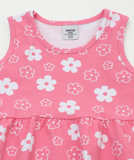 Vestido Infantil Floral Colorido Marisa Tam 1 a 3
