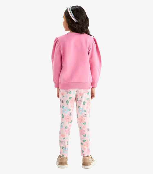 Conjunto Moletom Blusão Com Calça Rovi Kids Rosa