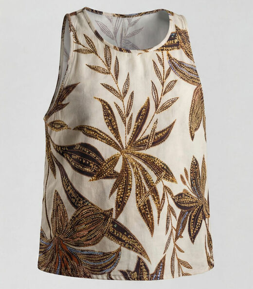 Regata Feminina Em Viscose Infinita Cor Bege