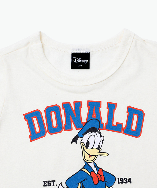 Camiseta Infantil Donald Disney Tam 1 a 3 Off White