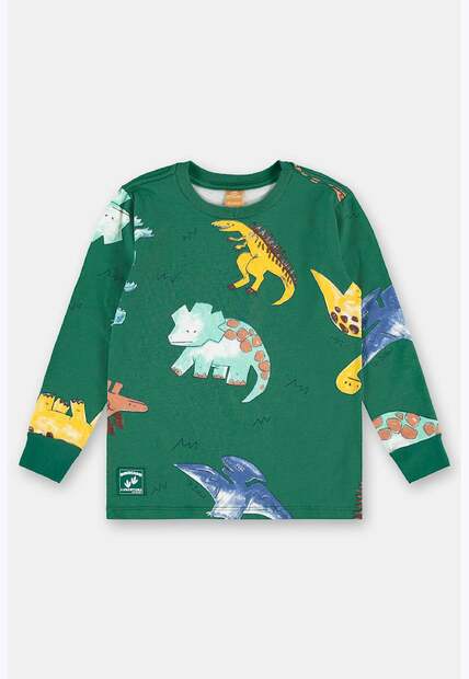 Camiseta Manga Longa Mundo Dino Up Baby