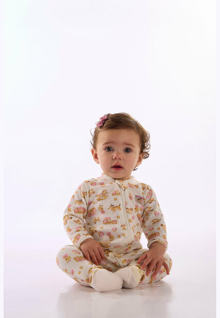 Macacão Bebê Suedine Zíper Up Baby