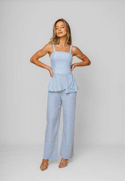 Image_Calça Pantalona Alfaiataria Listrada Azul Salvatore