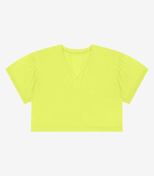 Blusa Feminina Tecido em Viscose Infinita Cor Amarelo